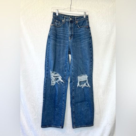 Wild Fable High Waisted Dark Wash Jeans - Picture 1 of 8